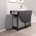 Solid Wood Dining Set With Folding Table & Chairs