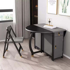 Solid Wood Dining Set With Folding Table & Chairs