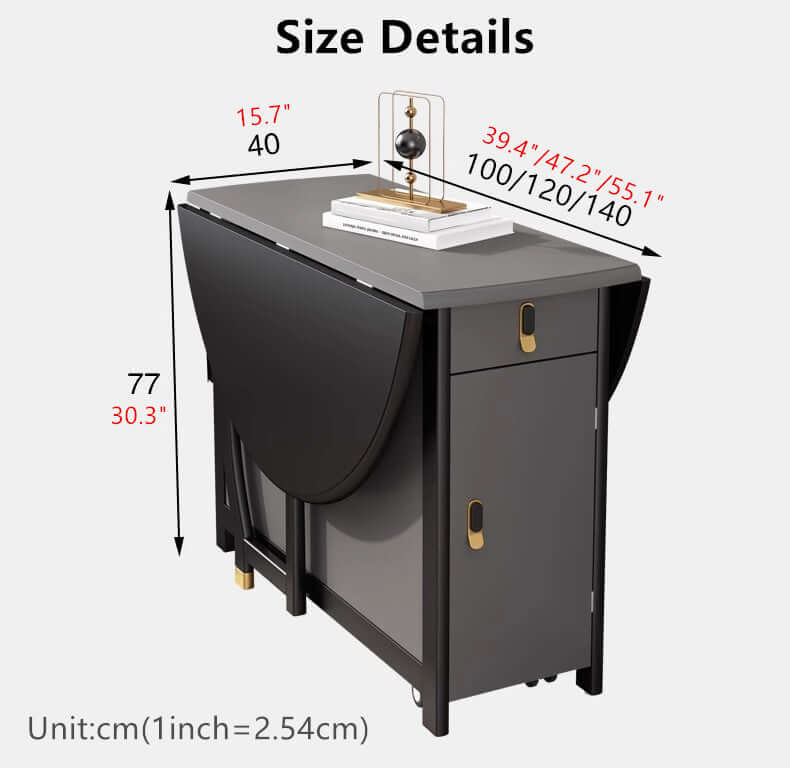Solid Wood Dining Set With Folding Table & Chairs