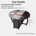 Solid Wood Dining Set With Folding Table & Chairs