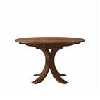 Solid Wood Extendable Dining Table with Sculptural Pedestal for Small Spaces