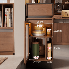 Solid Wood Extendable Kitchen Island Table With Storage