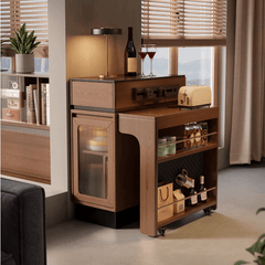 Solid Wood Extendable Kitchen Island Table With Storage