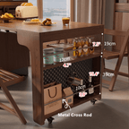 Solid Wood Extendable Kitchen Island Table With Storage
