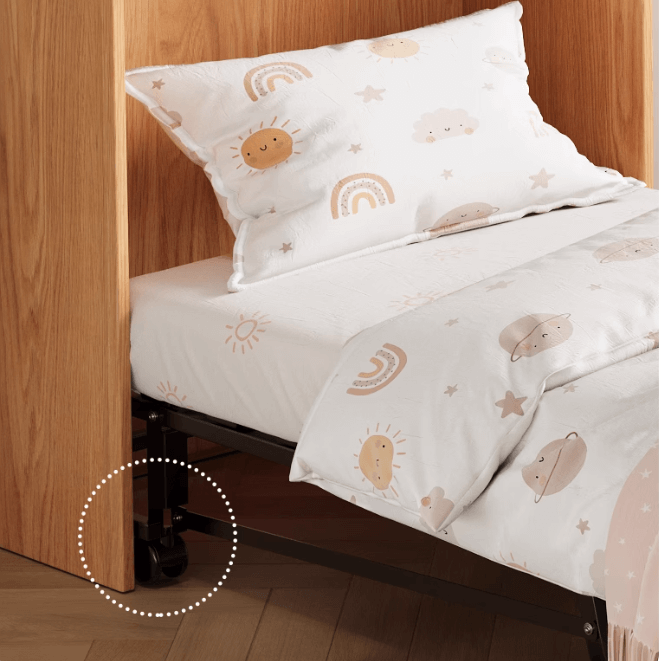 Solid Wood Foldable Desk & Hidden Bed - Small Size