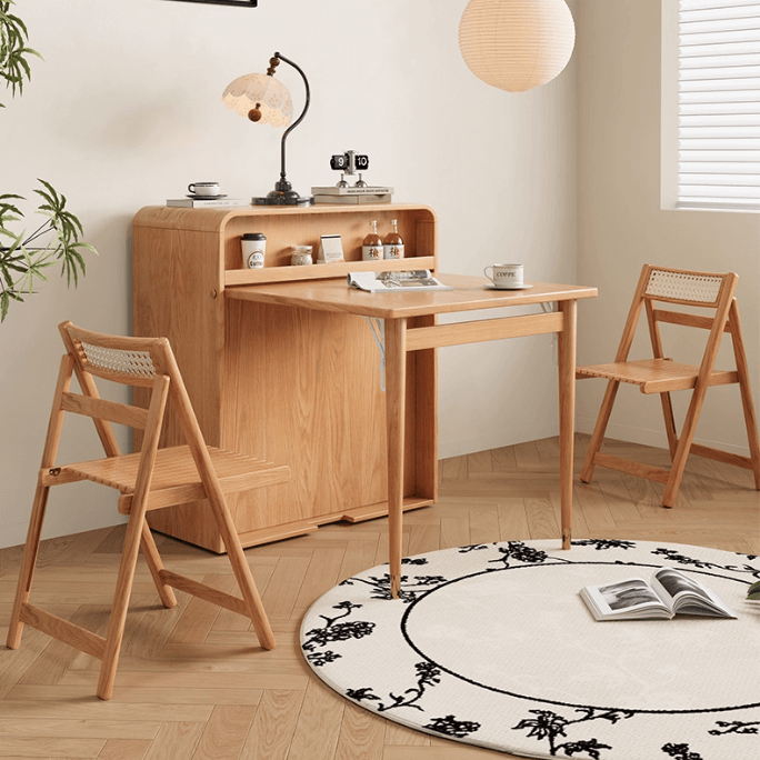 Solid Wood Foldable Desk & Hidden Bed - Small Size Main image