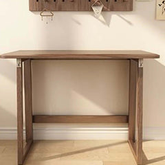 Solid Wood Folding Desk, Small, Walnut Finish