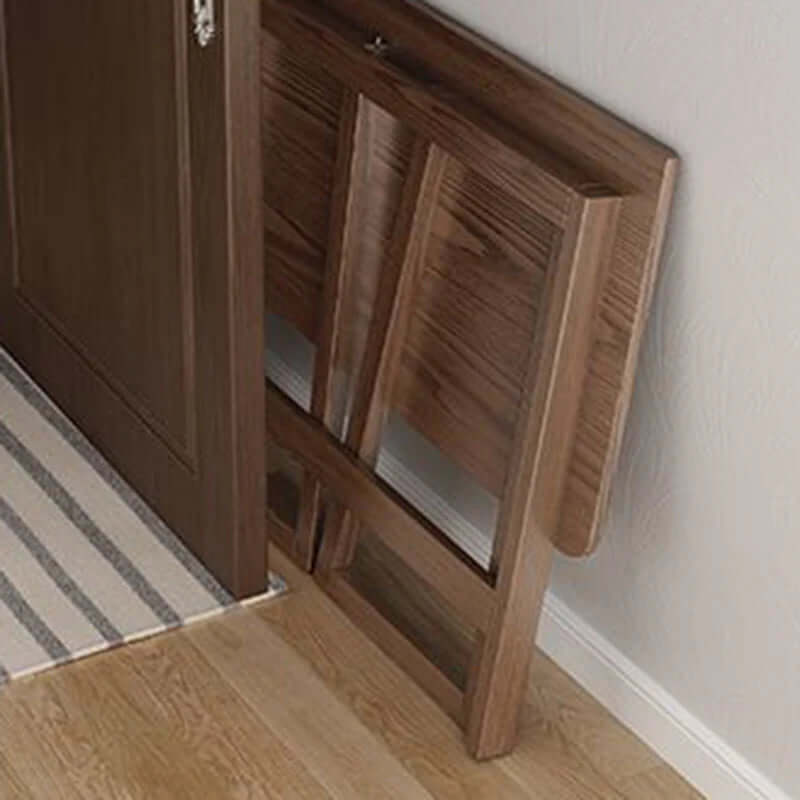 Solid Wood Folding Desk, Small, Walnut Finish