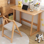 Solid Wood Folding Desk, Small, Walnut Finish
