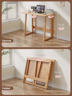 Solid Wood Folding Desk, Small, Walnut Finish