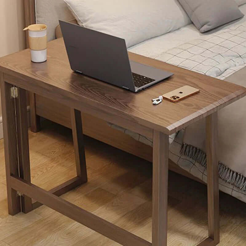 Solid Wood Folding Desk, Small, Walnut Finish