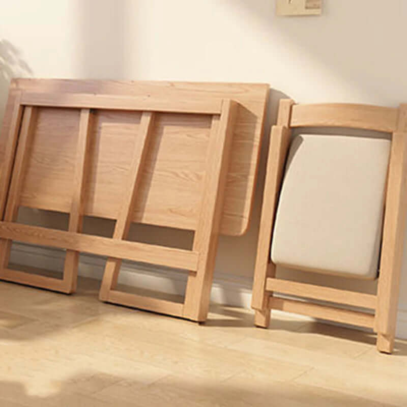 Solid Wood Folding Desk, Small, Walnut Finish