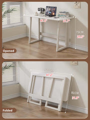 Solid Wood Folding Desk, Small, Walnut Finish