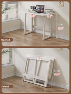 Solid Wood Folding Desk, Small, Walnut Finish