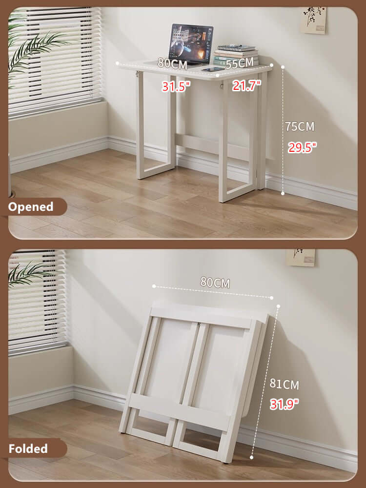 Solid Wood Folding Desk, Small, Walnut Finish