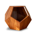 Solid Wood Geometric Cat House Side Table for Cozy Modern Homes