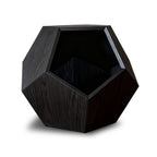 Solid Wood Geometric Cat House Table for Japandi Living Rooms