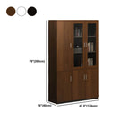 Solid Wood Glass Door Office Cabinet With Display Storage Dimensions