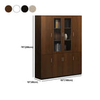 Solid Wood Glass Door Office Cabinet With Display Storage Dimensions