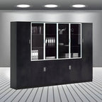 Solid Wood Glass Door Office Cabinet With Display Storage Main Product Image