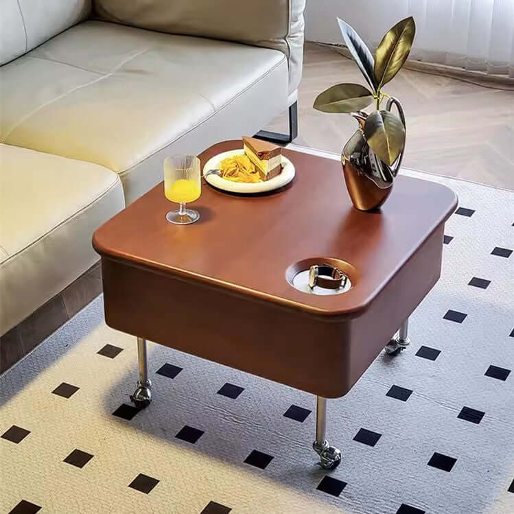 Solid Wood Lift-Top Coffee Table With Hidden Storage