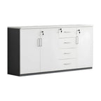 Solid Wood Locking Storage Credenza File Cabinet Series