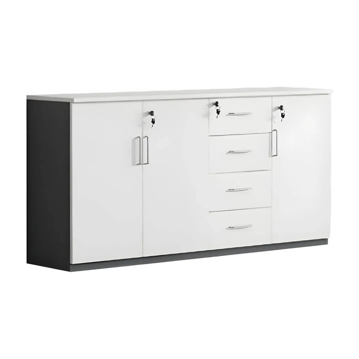 Solid Wood Locking Storage Credenza File Cabinet Series