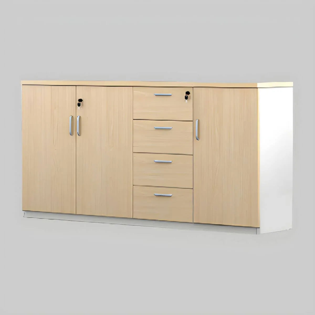 Solid Wood Locking Storage Credenza File Cabinet Series