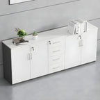 Solid Wood Locking Storage Credenza File Cabinet Series