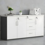 Solid Wood Locking Storage Credenza File Cabinet Series