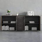 Solid Wood Locking Storage Credenza File Cabinet Series