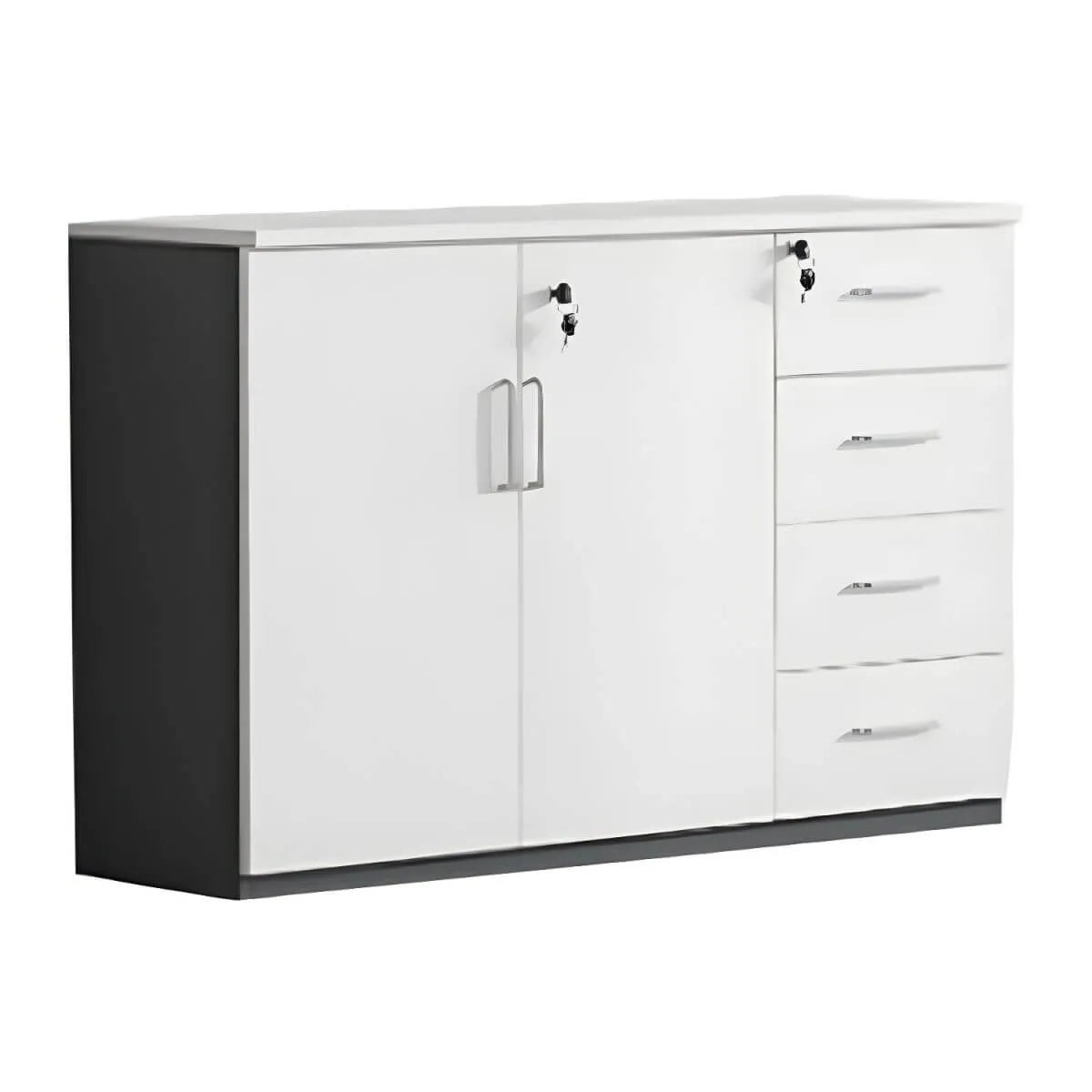 Solid Wood Locking Storage Credenza File Cabinet Series