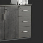 Solid Wood Locking Storage Credenza File Cabinet Series