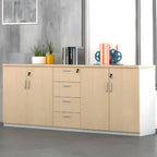 Solid Wood Locking Storage Credenza File Cabinet Series