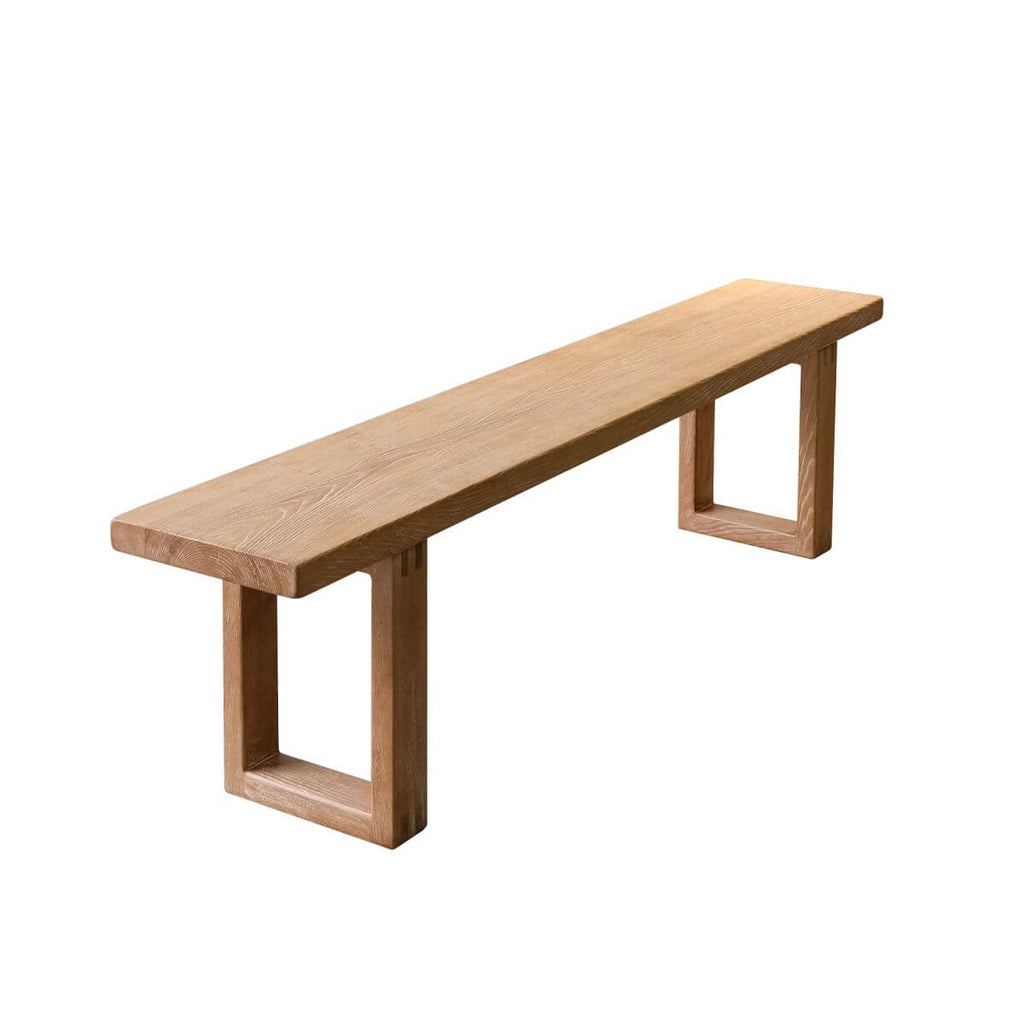 Solid Wood Minimalist Bench with Clean Lines and Natural Grain