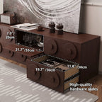 Solid Wood Modular Cabinets With Concentric Relief Detail and Quiet Storage
