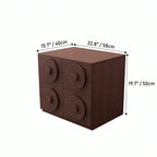Solid Wood Modular Cabinets With Concentric Relief Detail and Quiet Storage Dimensions