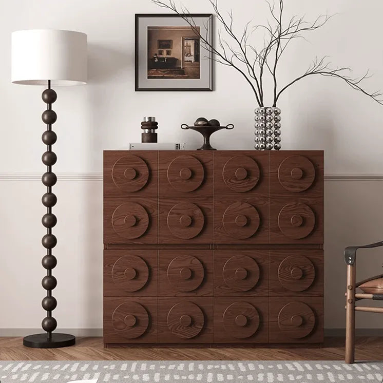 Solid Wood Modular Cabinets With Concentric Relief Detail and Quiet Storage Main Product Image
