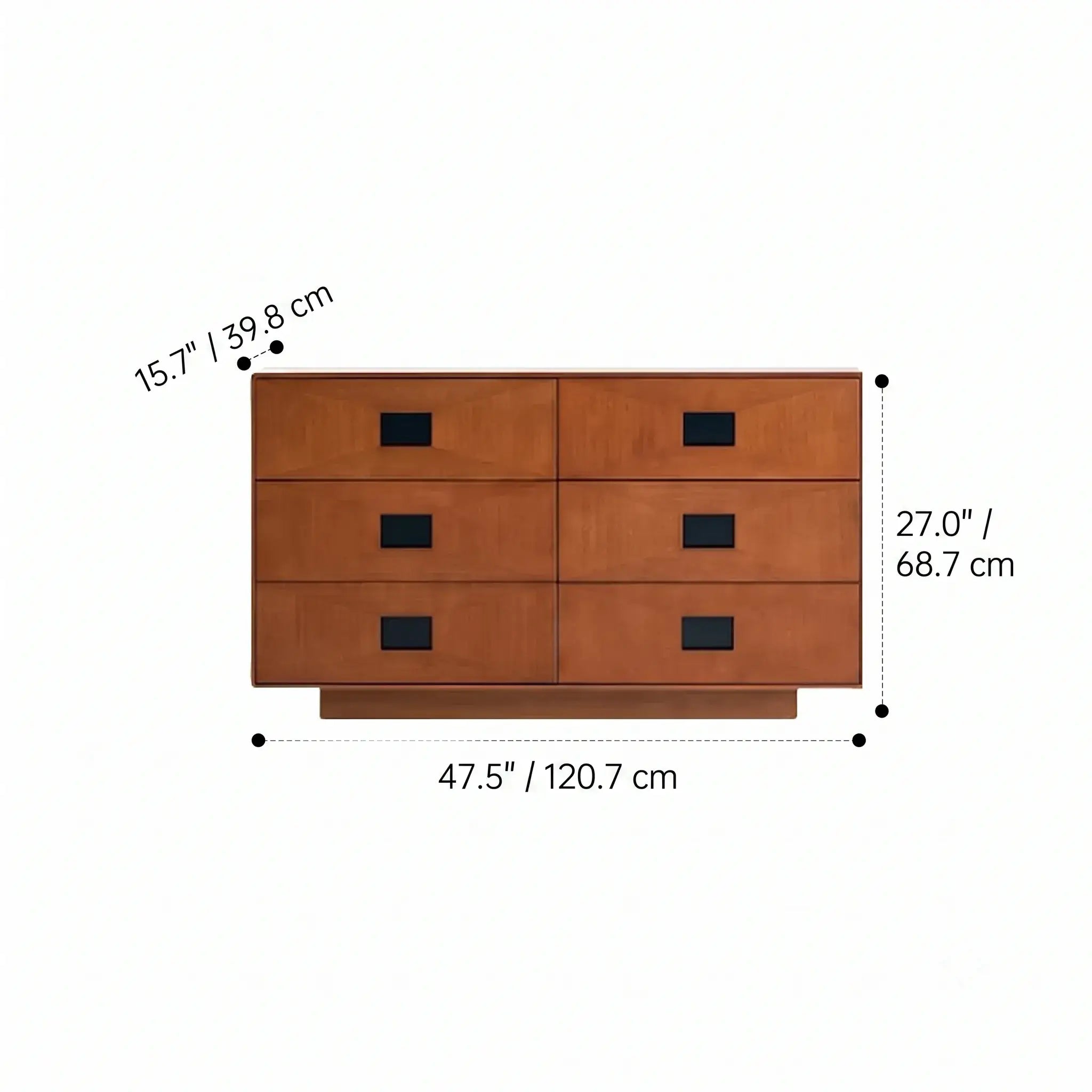 Solid Wood Modular Cabinets with Geometric Inlay Panels and Quiet Storage