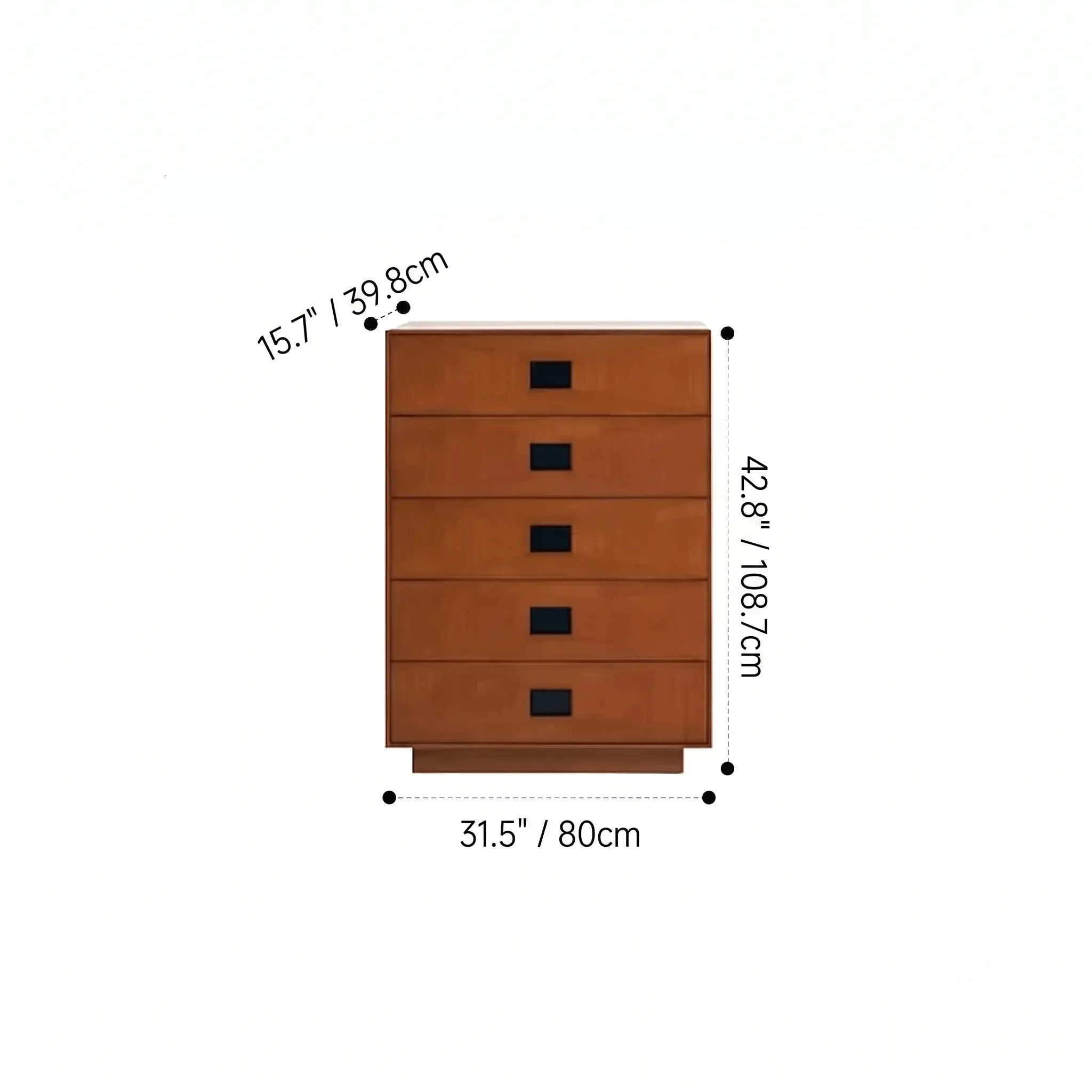 Solid Wood Modular Cabinets with Geometric Inlay Panels and Quiet Storage