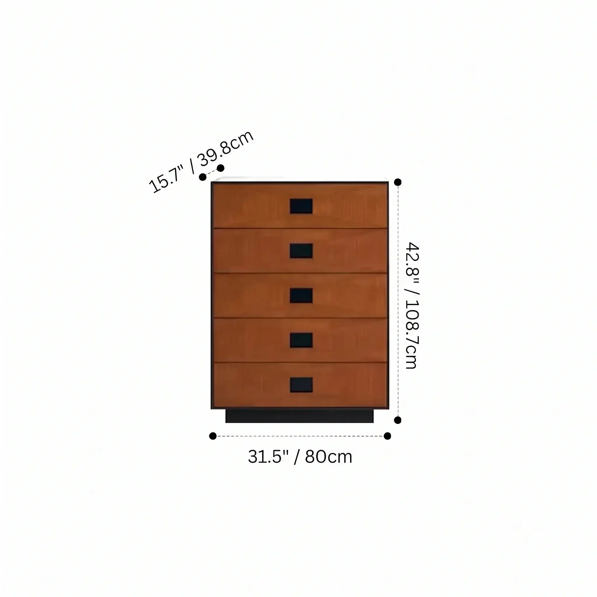 Solid Wood Modular Cabinets with Geometric Inlay Panels and Quiet Storage