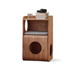 Solid Wood Modular Cat Cube Stool in Japandi Minimalist Style