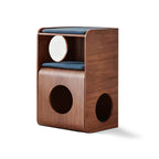 Solid Wood Modular Cat Cube Stool in Japandi Minimalist Style