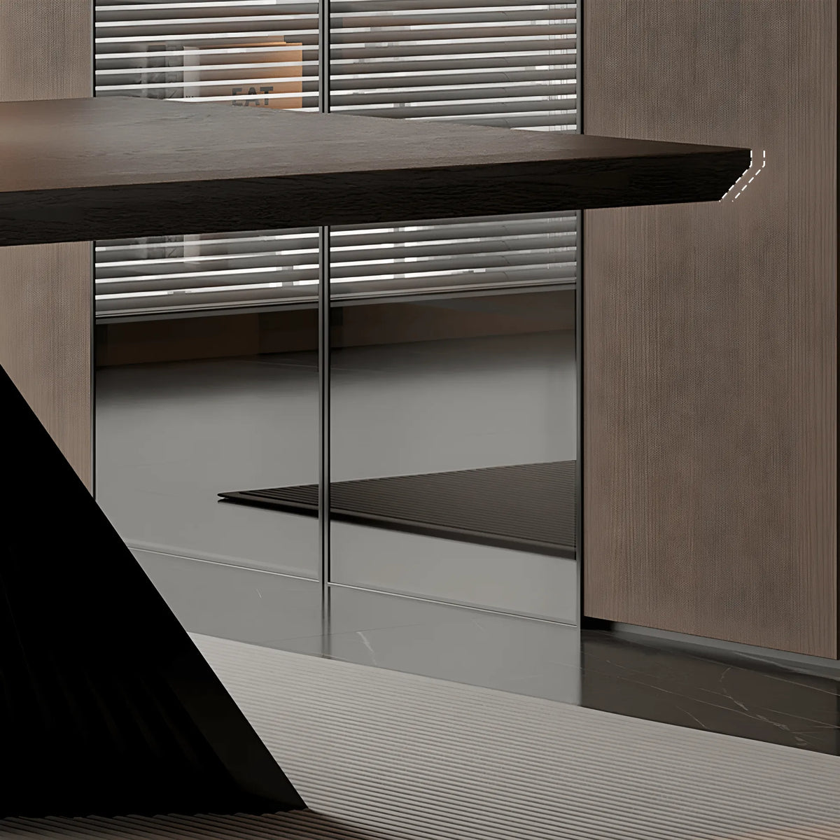 Solid Wood Office Desk with Sculptural X Steel Base and Cable Management