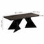 Solid Wood Office Desk with Sculptural X Steel Base and Cable Management