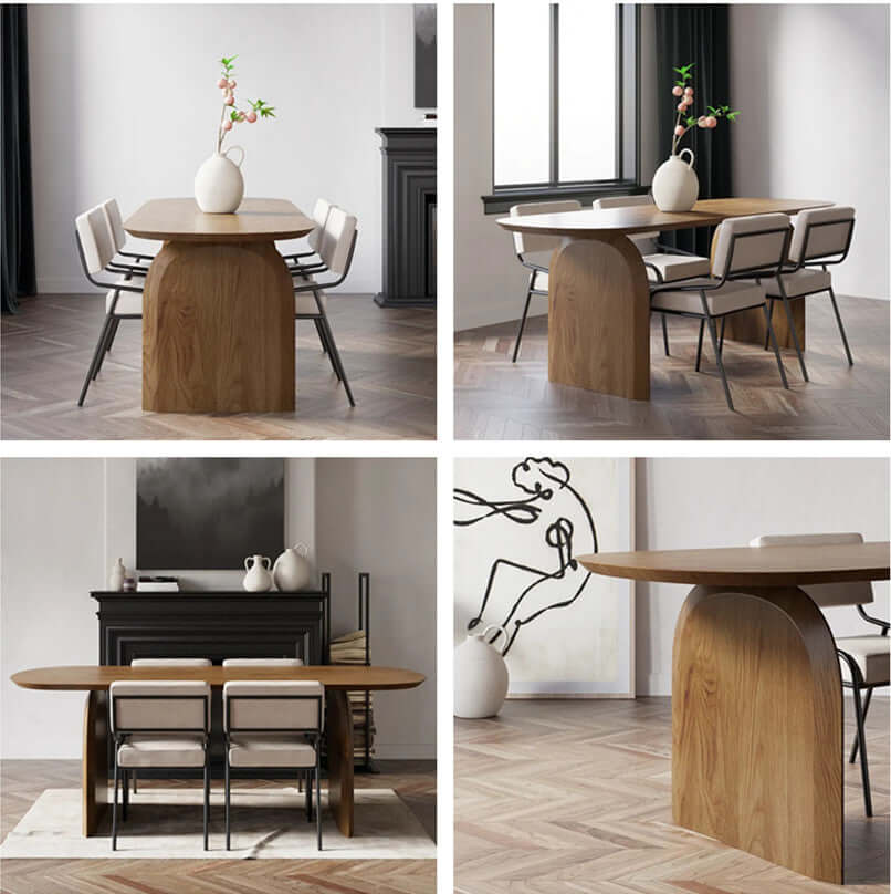 Solid Wood Oval Dining Table, Natural, Seats 4-6 Main Product Image Hauptbild