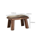 Solid Wood & PU Leather Kids Chair with Retro Metal Badge Dimensions