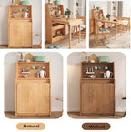 Solid Wood Space-Saving Dining Table, Natural Color Main Product Image