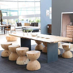 Solid Wood Stool with Unique Design for Modern Spaces