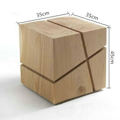 Solid Wood Stool with Unique Design for Modern Spaces